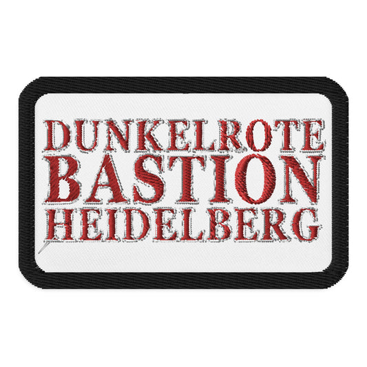 Dunkelrote Bastion Font Style (Aufnäher)