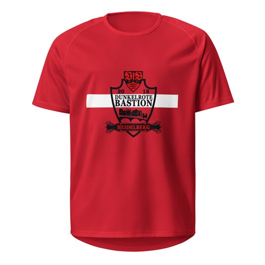Dunkelrote Bastion Pride Stripe Red (Unisex Sport Shirt)